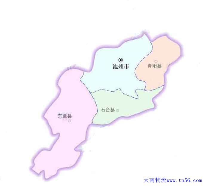 东莞到池州市物流舆图